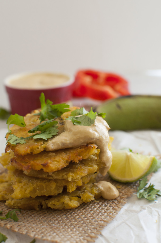 Tostones with Red Pepper Dip - The Organic Dietitian