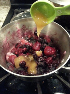 Add Honey to the Frozen Berries