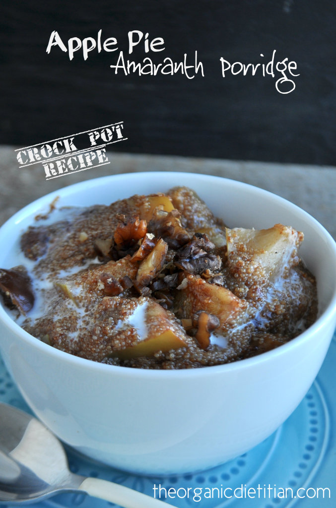 Crock Pot Apple Pie Amaranth Porridge