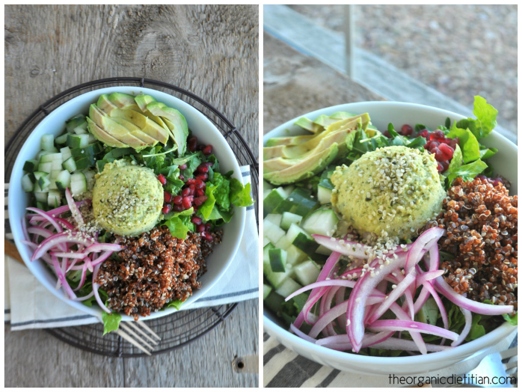 Rainbow Salad Bowl with Cilantro Lime Hummus 2