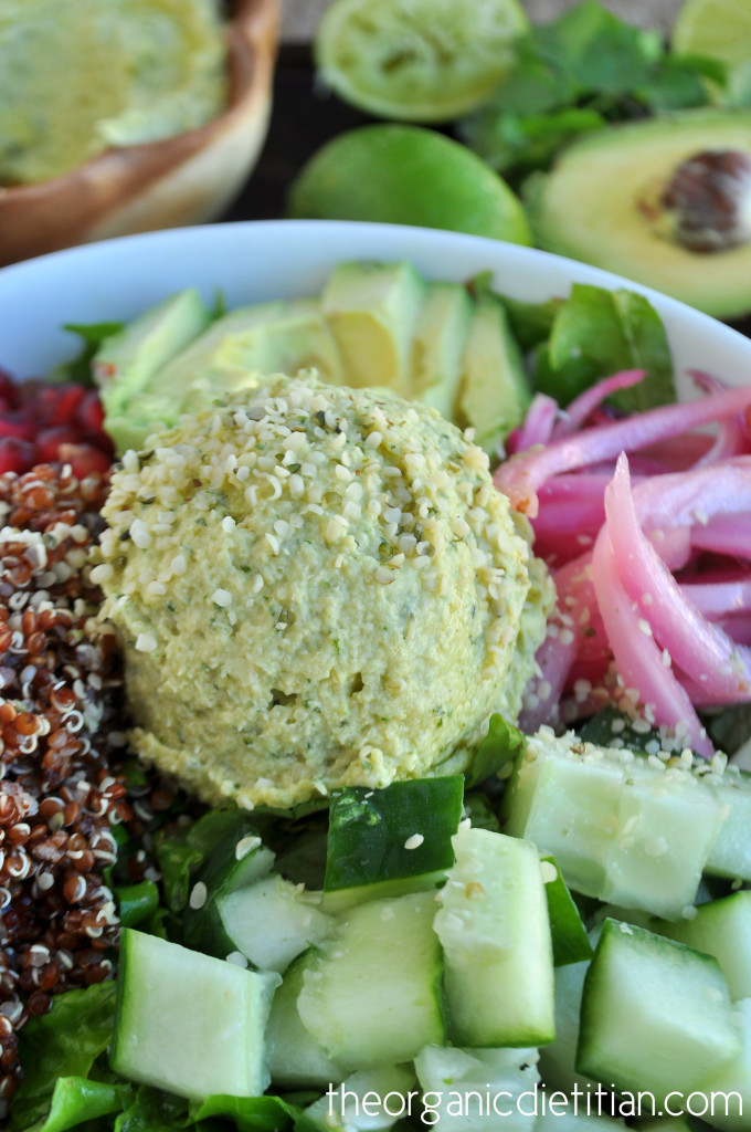 Rainbow Salad Bowl with Cilantro Lime Hummus 5