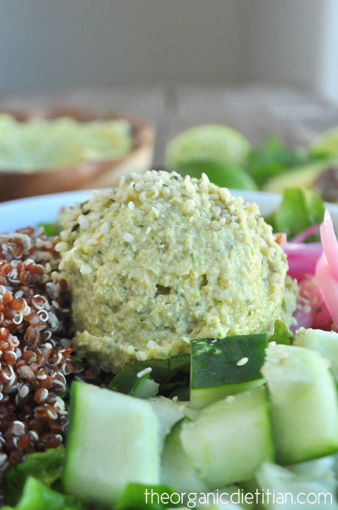 Rainbow Salad Bowl with Cilantro Lime Hummus 7