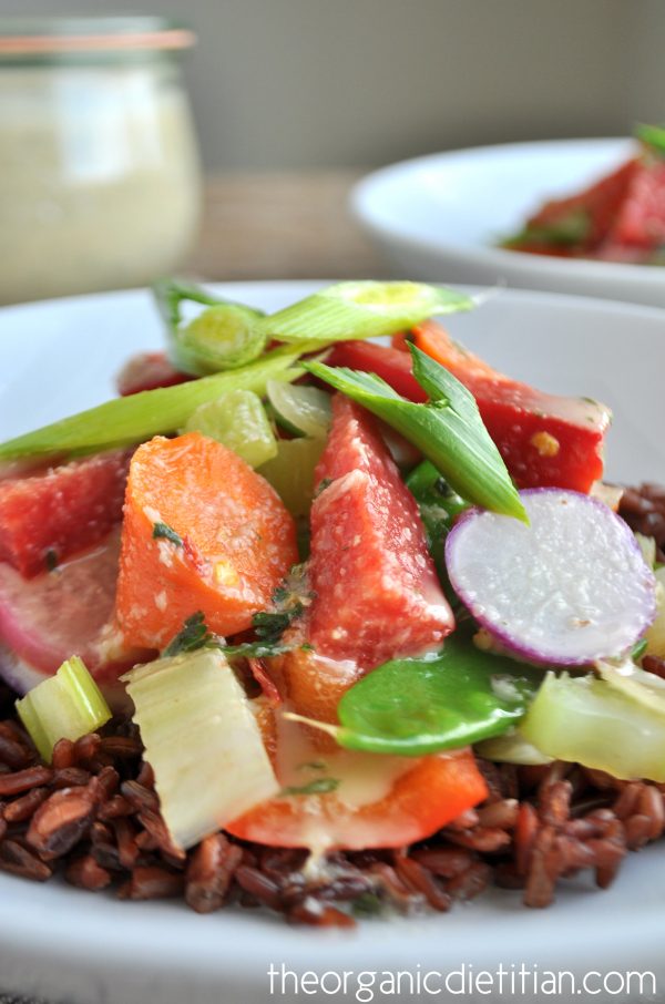 Think Rice 7 Vegetable Forbidden Rice Bowl The Organic Dietitian