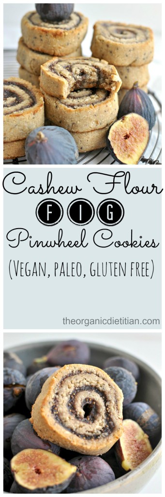 Cashew Flour Fig Pinwheel cookies #vegan #paleo #glutenfree