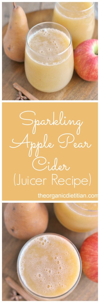 Pear Apple Sparkling Cider using the juicer, #vegan #paleo #juicer #realfood #noaddedsugar