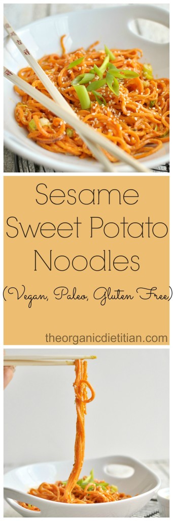 Sesame Sweet Potato Noodles using Spirilizer #vegan #glutenfree #paleo