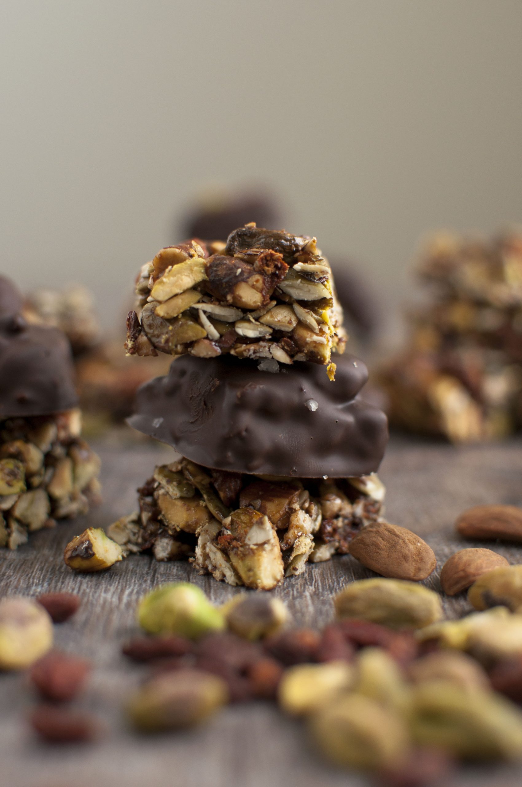 Sweet and Salty Chocolate Nut Clusters - The Organic Dietitian
