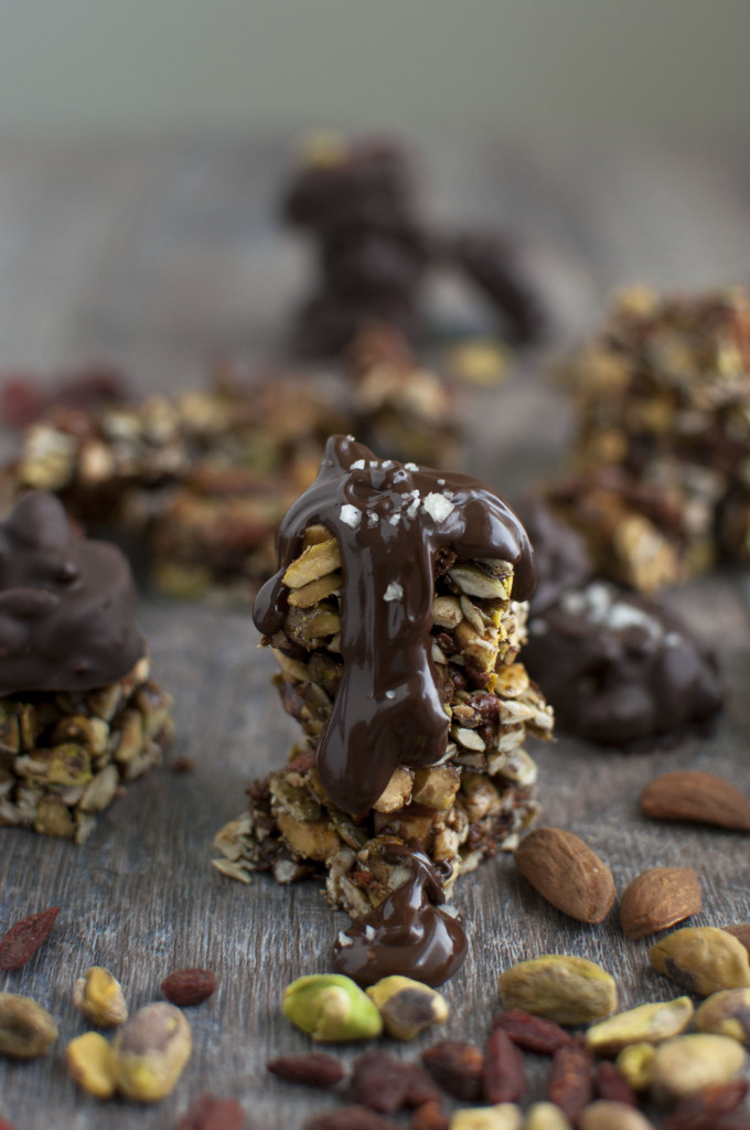 Chocolate Nut Clusters 6