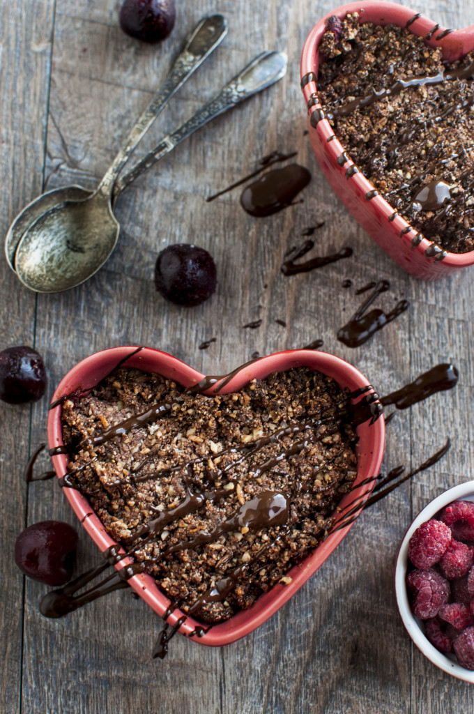 Chocolate Fruit Crumble for 2 b