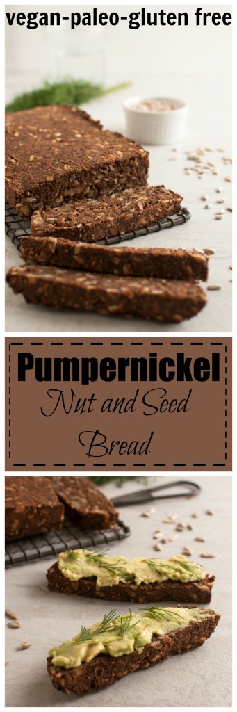Pumpernickle Nut and Seed Bread #vegan #paleo #glutenfree