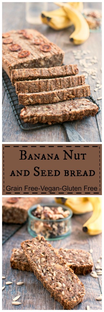 Banana Nut and Seed Bread #vegan #grainfree #glutenfree #lowsugar