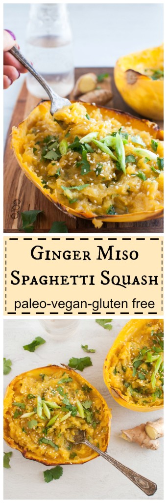 Ginger Miso Spaghetti Squash #vegan #paleo #glutenfree #real food