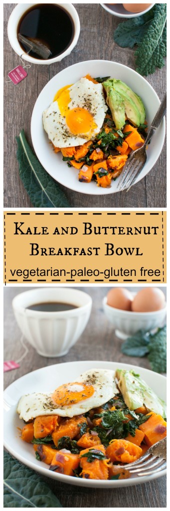 Kale and Butternut Breakfast Bowl #vegetarian #paleo #glutenfree #whole30 #realfood