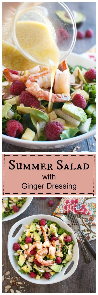 Summer Salad with Ginger Dressing #paleo #glutenfree #vegetarian