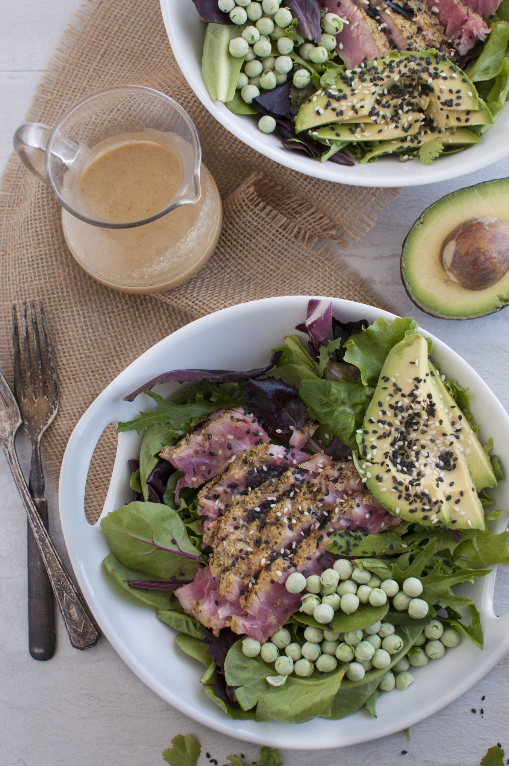 Seared Ahi Tuna Salad With Sesame Dressing The Organic Dietitian 2819