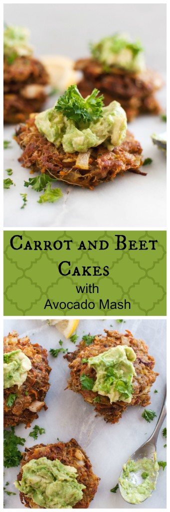 Carrot Beet Cakes with Avocado Mash #paleo #glutenfree #whole30 #realfood #vegetarian
