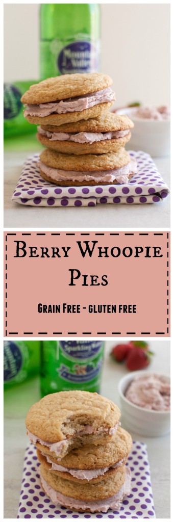 Berry Whoopie Pies with Mountain Valley Spring Water #glutenfree #grainfree #realfood