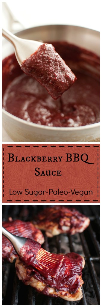 Blackberry BBQ Sauce, super quick sauce that is low in sugar made with real ingredients #vegan #paleo #whole30 #realfood