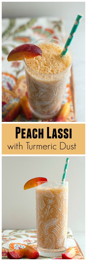 Peach Lassi with Turmeric Dust, Only 4 ingredients #vegan #paleo #realfood