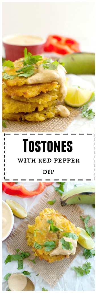 Tostones with Red Pepper Dip #vegan #paleo #dairyfree #realfood