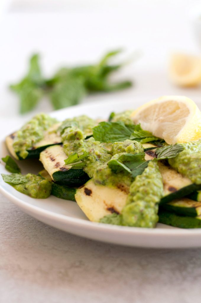 Grilled Zucchini with Pea, Mint, and Ginger Pesto 2