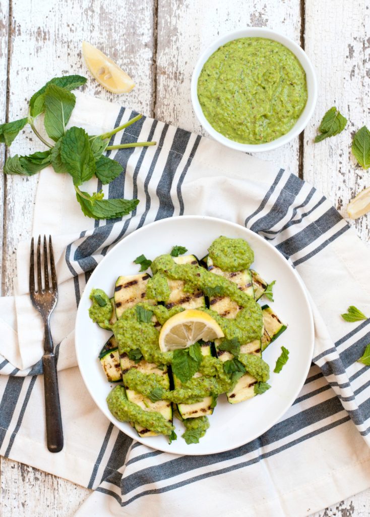Grilled Zucchini with Pea, Mint, and Ginger Pesto 3