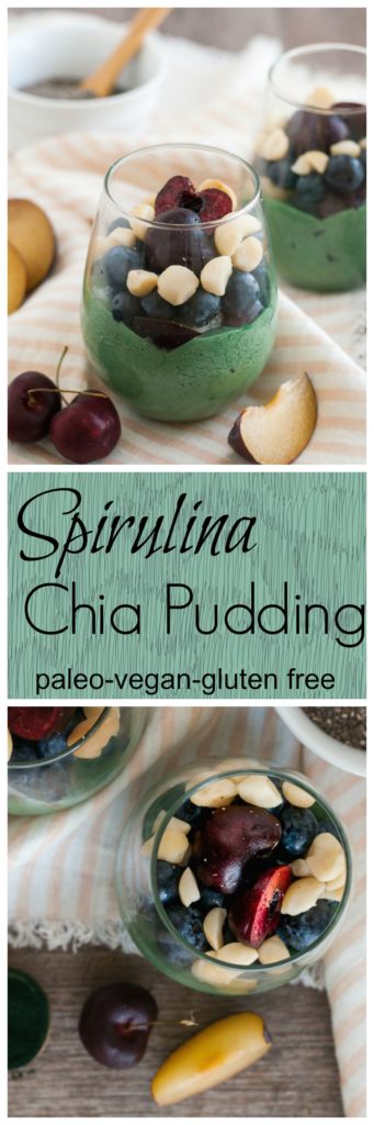 Spirulina Chia Pudding made in 5 minutes #vegan #paleo #glutenfree